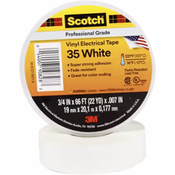 3M 35-WHITE-3/4, Blanc, Marquer, PVC, UL, CSA, RoHS 2011/65/EU, 105 °C, 20,1 m