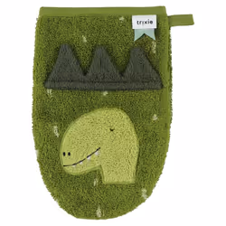 TRIXIE Mr. Dino - Mr. Dog éponge de bain pour bébé Gants en éponge Marron, Vert