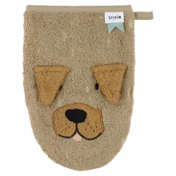 TRIXIE Mr. Dino - Mr. Dog éponge de bain pour bébé Gants en éponge Marron, Vert