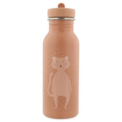 Gourde enfant - TRIXIE - Mrs Cat - 500 ml - Acier inoxydable - Beige