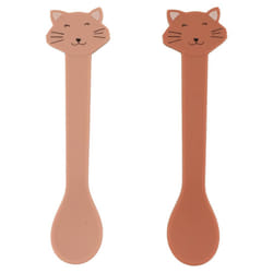TRIXIE Mrs. Cat Cuillère à soupe Silicone, Acier inoxydable Beige