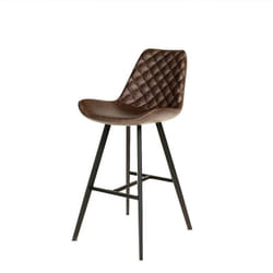 Tabouret de bar bas Alicante pu brun foncé
