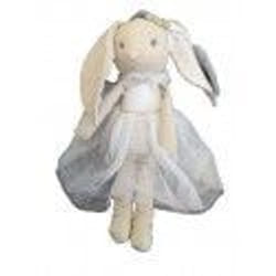 Personnage en peluche Ballerine Lapin Robe Blanche 33 cm