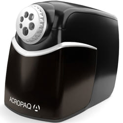 ACROPAQ Taille-crayon Electrique Professionnel- 6 trous - Reservoir- Pour crayons 8 à 11 mm- Démarrage et  Arrêt automatiques