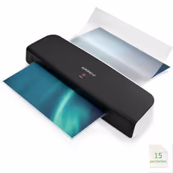 ACROPAQ Plastifieuse A3 A4 A5 avec 15 feuilles plastifieuses- Machine à plastifier- Avec bouton anti-bourrage