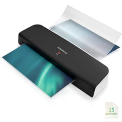 ACROPAQ Plastifieuse A3 A4 A5 avec 15 feuilles plastifieuses- Machine à plastifier- Avec bouton anti-bourrage