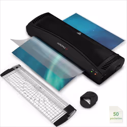 ACROPAQ Plastifieuse A3- Avec Coupe-papier 50 feuilles de plastification et Arrondisseur de coins- Plastification à chaud/fro ...