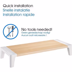 ACROPAQ AR142 - Support de moniteur élégant Bouleau blanc Motif Hauteur 100mm