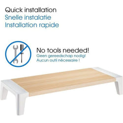 ACROPAQ AR142 - Support de moniteur élégant Bouleau blanc Motif Hauteur 100mm