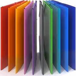 ACROPAQ- 10x Chemise à Élastiques à 3 Rabats A4- Jusquà 200 pages Dos 25 cm- 10 chemise cartonnee avec rabats et elastique