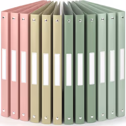 ACROPAQ 12x Classeur A4- 4 Anneaux- Dos 25 cm pour 100 feuilles- Étiquettes de Dos- PP- Souple- Résisitants à leau- Couleur T ...