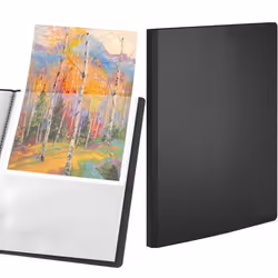 ACROPAQ Classeur Porte Vues A4- Classeur de Présentation A4 avec 50 Pochettes - En Polypropylène Résistant- Classeur dafficha ...