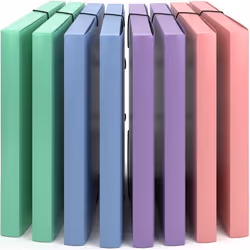 ACROPAQ- 8 x Chemise à Élastiques et à 3 Rabats A4- Jusquà 200 pages Dos 3 cm- Chemises cartonnées Range Document- 245x325x30 ...