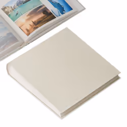 ACROPAQ Album Photo Scrapbooking- 100 pages pour 600 photos- Pour 9x13 cm 10x15 cm et 13x18 cm- Livre Photo en Lin- Beige