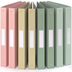 ACROPAQ 8x Classeur A4- 4 Anneaux- Dos 35 cm pour 200 feuilles- Étiquettes de Dos- PP- Durable- Résisitants à leau- Couleurs