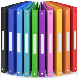 ACROPAQ 10x Classeur A4- 4 Anneaux- Dos 25 cm- Étiquettes de Dos- Jusquà 100 feuilles A4- PP- Souple Durable- Résistants à leau