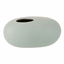 Vase Design Ovale Céramique 25cm Vert Pastel