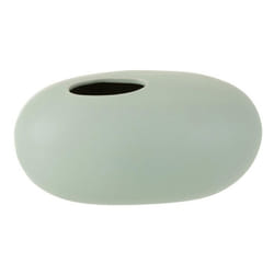 Vase Design Ovale Céramique 25cm Vert Pastel