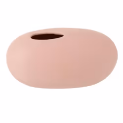 Vase Design Ovale Céramique 25cm Rose Pastel