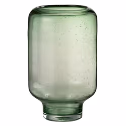 Vase sur pied verre vert clair Uchi H 35 cm