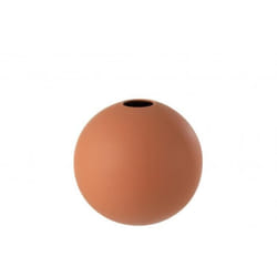 VASE BOULE CERAMIQUE ROUILLE L Orange/Rouille