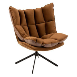 Fauteuil relax en tissu marron 92x78x73cm Marron