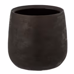 Cache-Pot en Céramique Irrégulier 22cm Noir