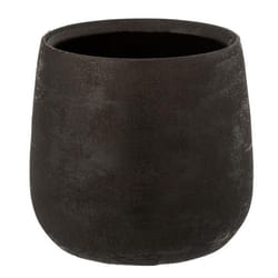 Cache-Pot en Céramique Irrégulier 22cm Noir