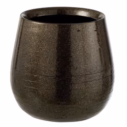 Cache-Pot en Céramique Brillant 20cm Vert