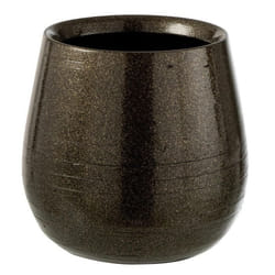Cache-Pot en Céramique Brillant 20cm Vert