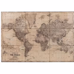 Transformez votre intérieur en un endroit plus raffiné et plus sophistiqué en misant sur ce joli planisphère ancien . Cet acc ...