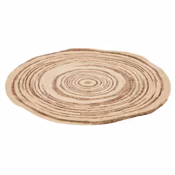 Tapis Rond Déco Maïs 79cm Beige & Marron