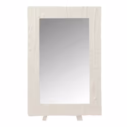 Miroir Mural Design Relief Fleur 61cm Blanc