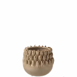 J-Line cache-pot Ibiza - céramique - gris - large - Ø 15.5 cm