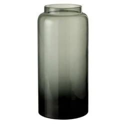 Vase Design en Verre Droit Long 40cm Gris