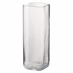 Vase Design Carré Droit 32cm Transparent
