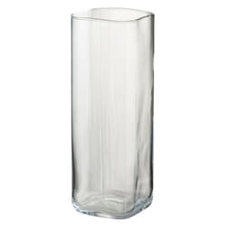 Vase Design Carré Droit 32cm Transparent