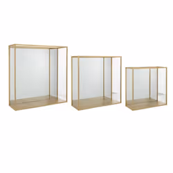 Lot De 3 étagères Murales Déco miroir 60cm Or