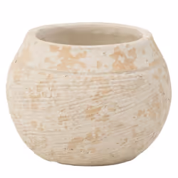Cache-pot Rond Design rustique 23cm Blanc