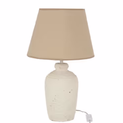 Lampe - J-LINE - Esmee - Ciment/Textile - 40W - Contemporain - Design