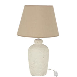 Lampe - J-LINE - Esmee - Ciment/Textile - 40W - Contemporain - Design