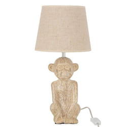 Lampe à Poser Design Singe Ciment 46cm Beige