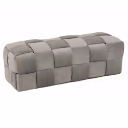 Pouf Design 3 Personnes 120cm Gris Clair