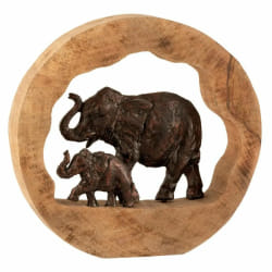 Figurine Éléphant avec Enfant