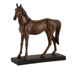 Statuette Déco Cheval 38cm Marron