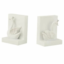 Paris Prix Serre-Livres Cygne - Blanc & Argent