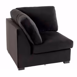 Fauteuil Design en Velours Abosa 108cm Noir