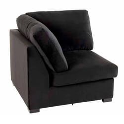 Fauteuil Design en Velours Abosa 108cm Noir