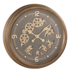 Horloge Murale Rétro Mécanisme 52cm Marron