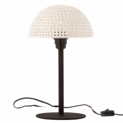 Lampe à Poser Champignon Brillant 36cm Blanc